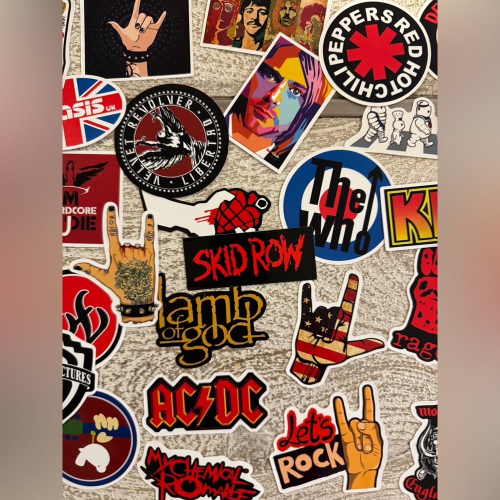 Lot bundle Band Stickers-Skateboard Vinyl Laptop Luggage Decal Lot